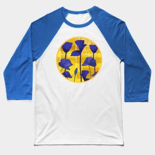 Blue Poppies Baseball T-Shirt